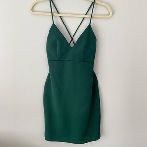 Emerald green dress